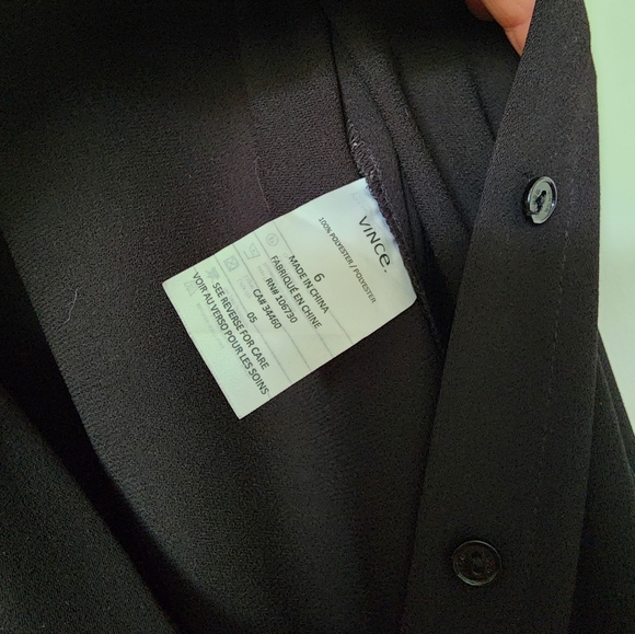 Vince Sleveless Drawstring Button up Jumpsuit Size 6 - Picture 5 of 8